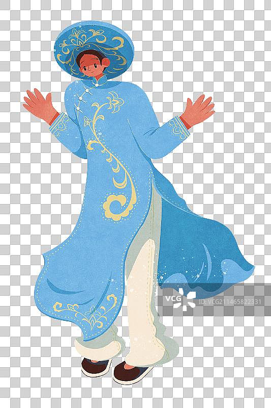 京族盛装的女性图片素材