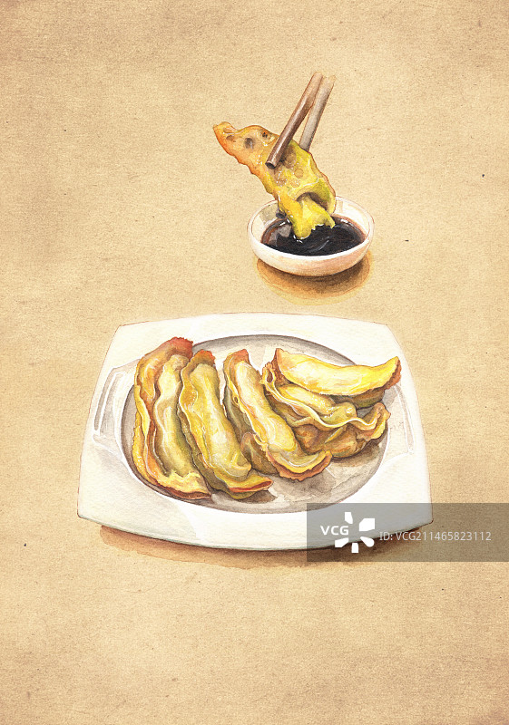 南京牛肉锅贴图片素材