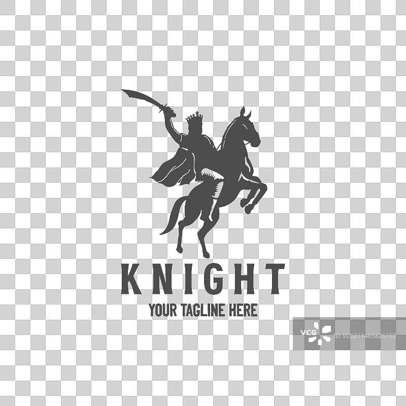 中世纪骑士剪影图片素材