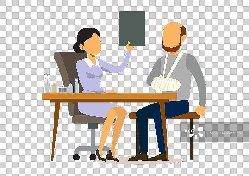 骨科医生检查病人图片素材