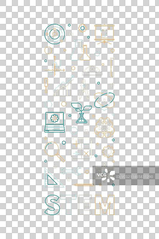 干细胞概念竖版线性创意banner图片素材