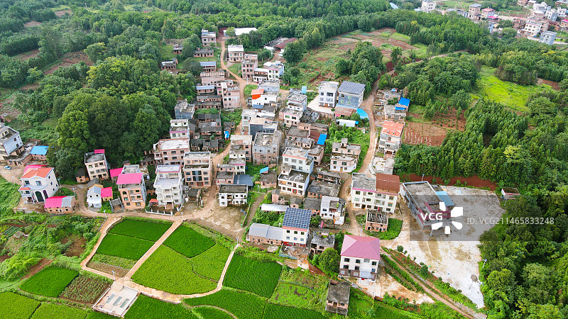 蓝山县柏木村航拍图片素材
