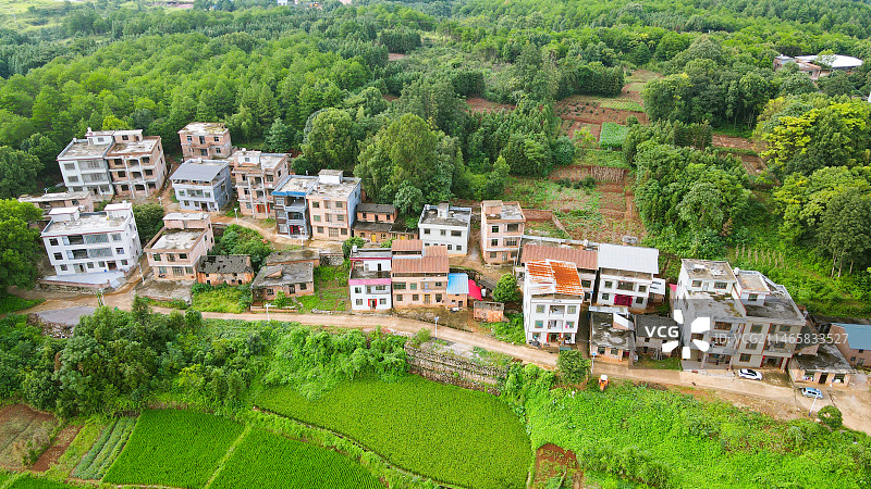 蓝山县柏木村航拍图片素材
