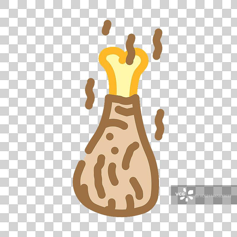 烟熏鸡肉颜色图标图片素材