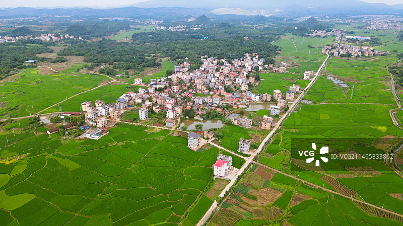 蓝山县邹家村航拍图片素材