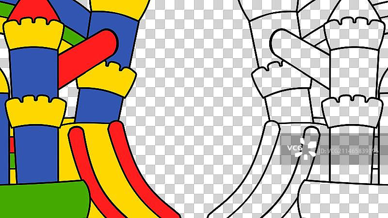 充气城堡设计图片素材