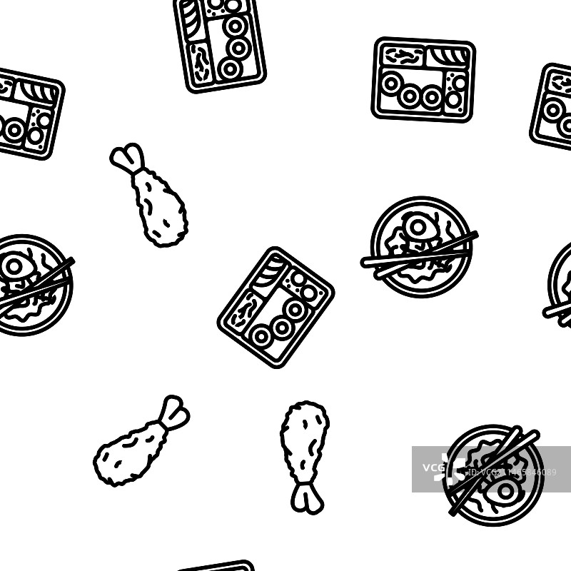 日式料理寿司无缝图案图片素材