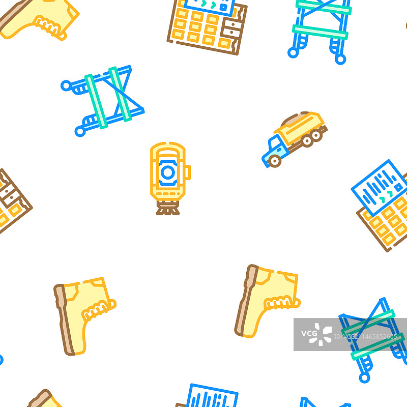 土木工程师建筑无缝图案图片素材