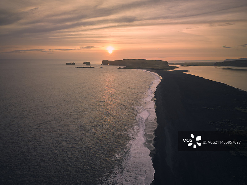 冰岛 黑沙滩图片素材