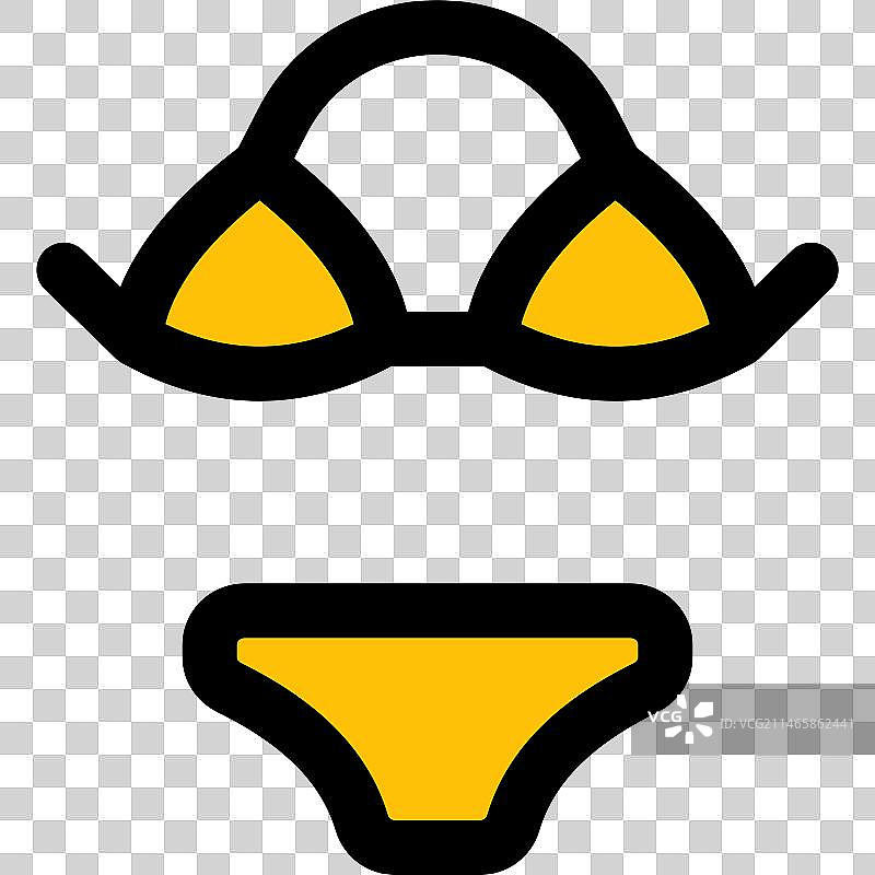 带颈带的泳衣或比基尼图片素材