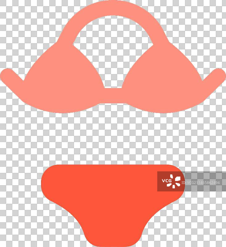 带颈带的泳衣或比基尼图片素材