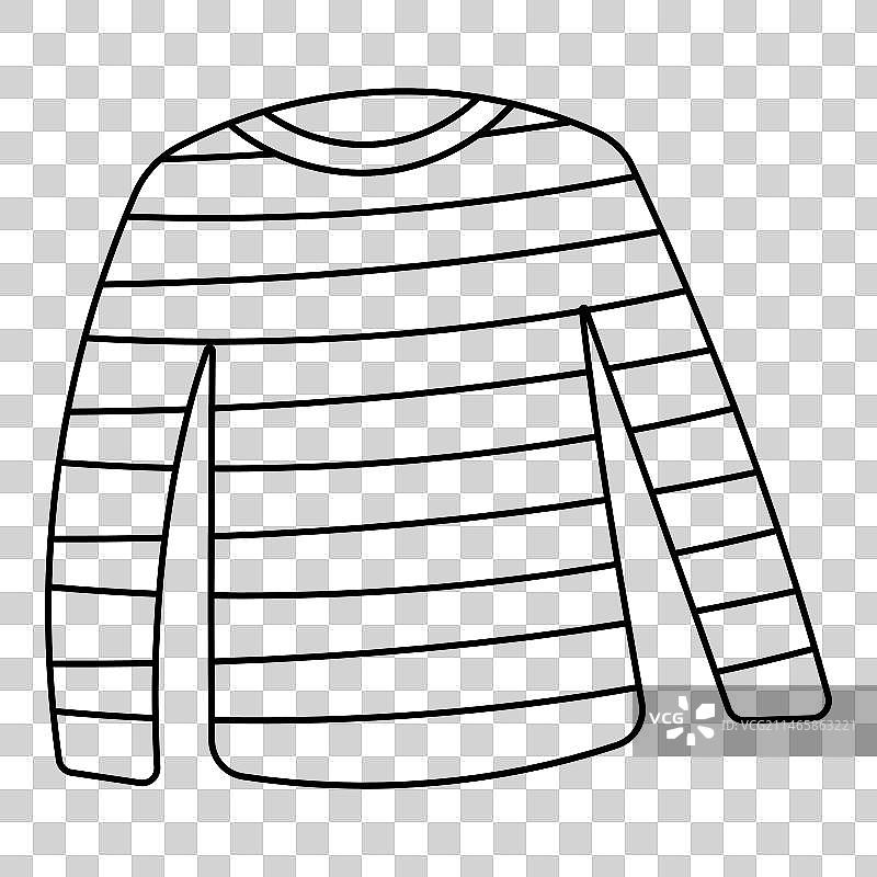 法国海魂衫服装条纹涂鸦图标图片素材