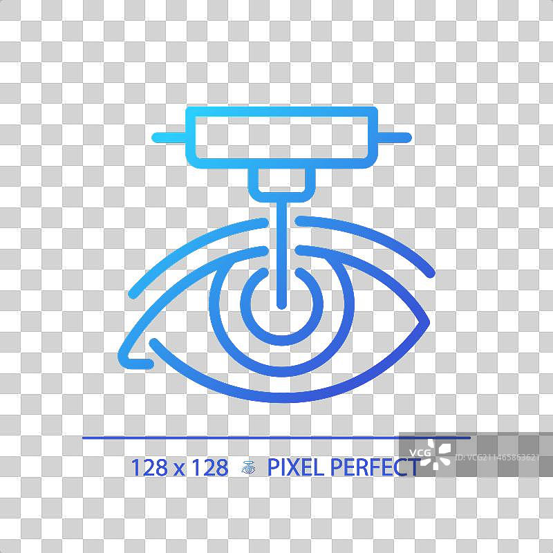 2D简约细线渐变激光手术图标图片素材