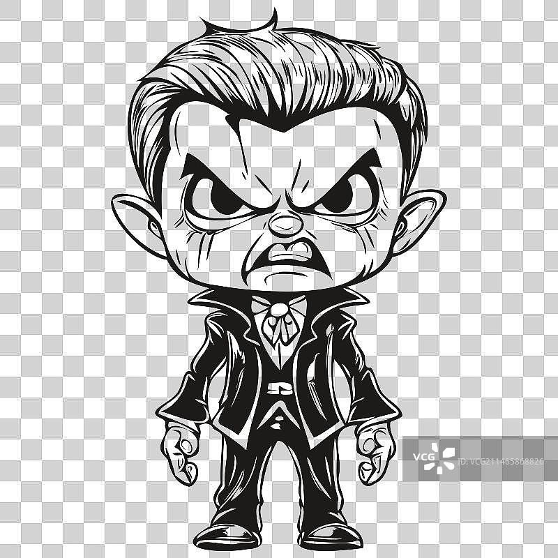 可怕伯爵的万圣节惊悚倒影图片素材