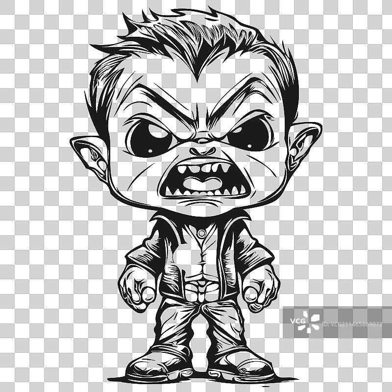 令人难忘的手绘德古拉伯爵现象图片素材