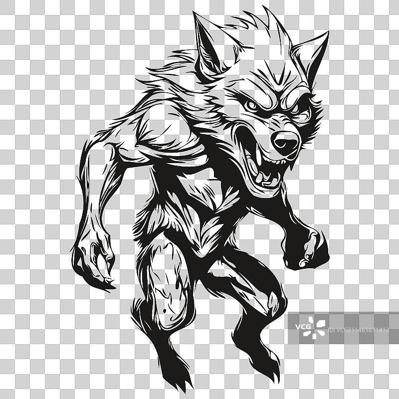 万圣节场景狼人素材图片素材