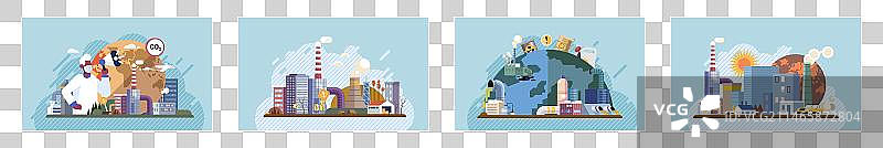 排放污染物的工业工厂图片素材