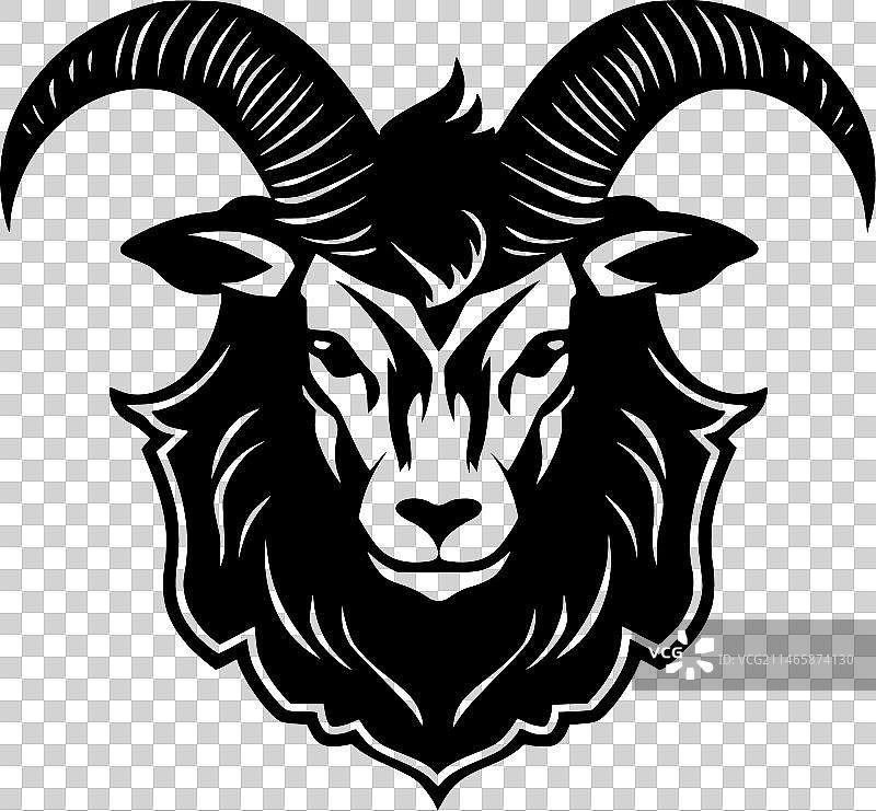 山羊 - 黑白图片素材