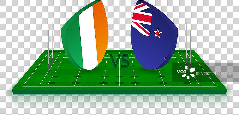橄榄球比赛：爱尔兰队对阵新西兰队图片素材