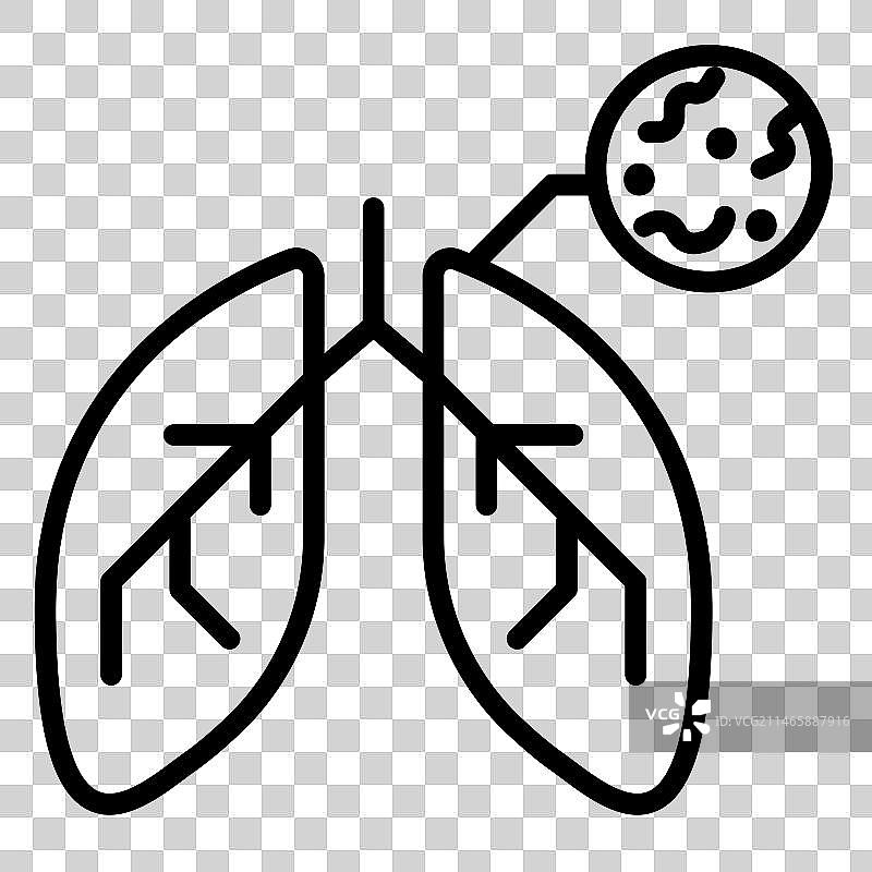 肺部感染图标图片素材