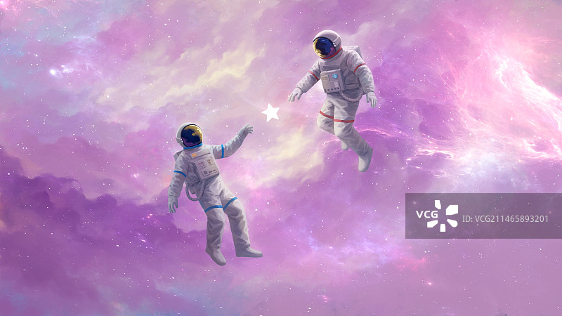 梦幻星空宇航员图片素材