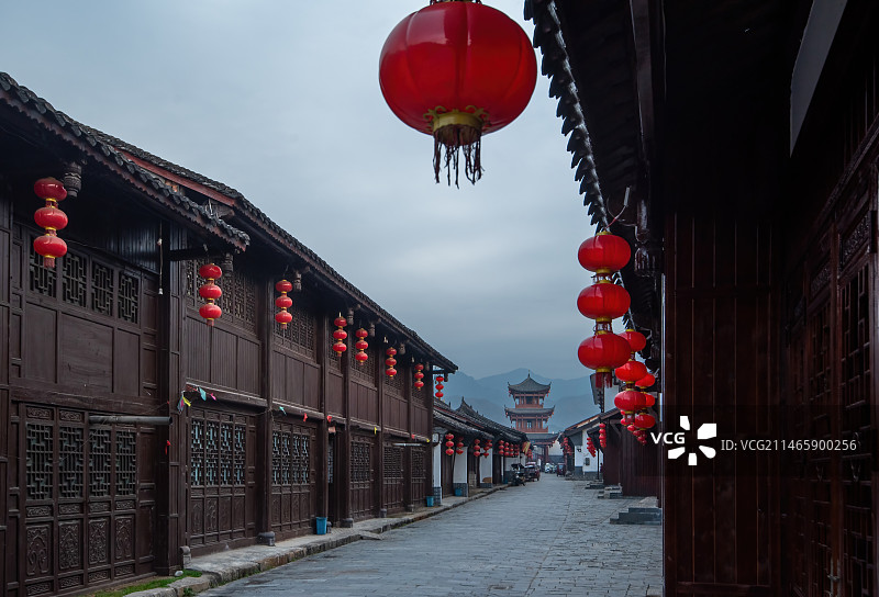 陕西省汉中市洋县华阳古镇图片素材