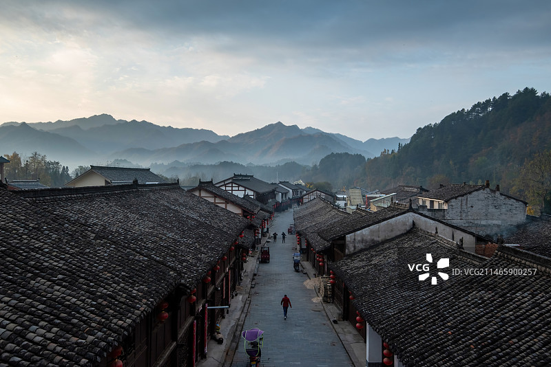 陕西省汉中市洋县华阳古镇图片素材