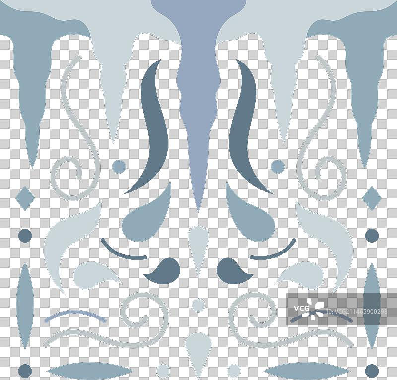 半扁平冰柱设计图片素材