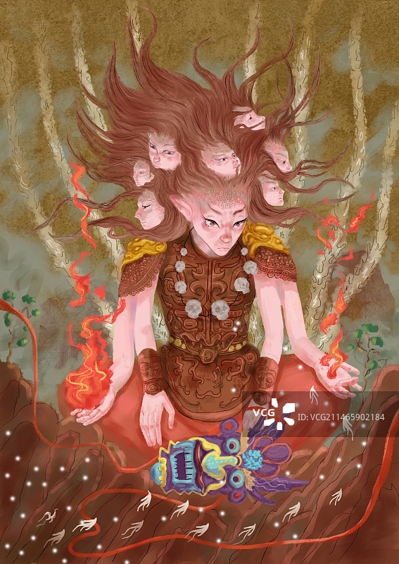 山海经之天吴图片素材