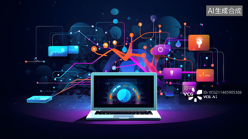 【AI数字艺术】端网融合的可预期网络图片素材