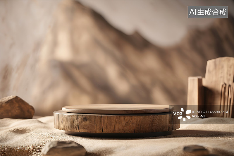 【AI数字艺术】高级质感电商展台图片素材