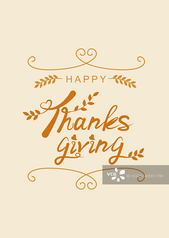 感恩节复古英文设计图片素材