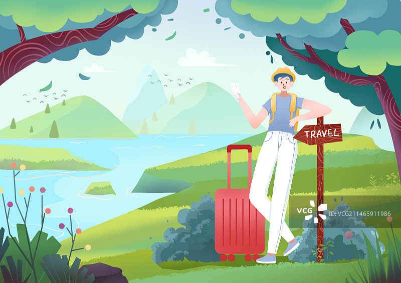 扁平渐变矢量插画图片素材