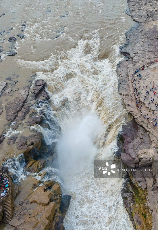 黄河壶口瀑布航拍风景图片素材