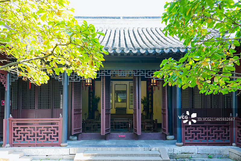 苏州市周庄古镇景点张厅（玉燕堂）图片素材