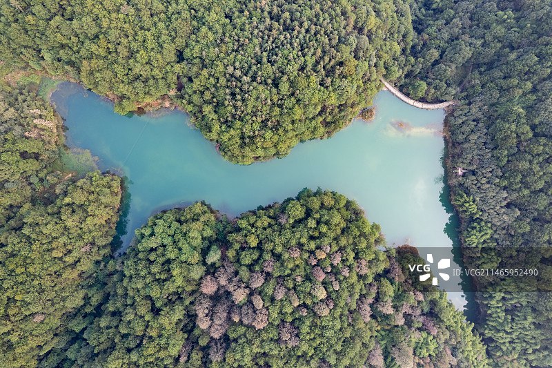 航拍重庆高新区科学城虎峰山森林公园图片素材