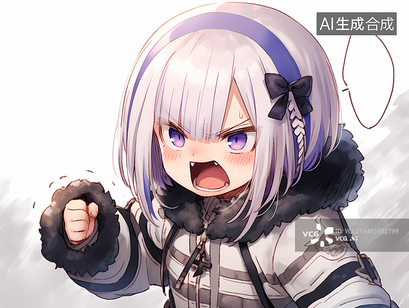 【AI数字艺术】动漫女生的夸张动作图片素材