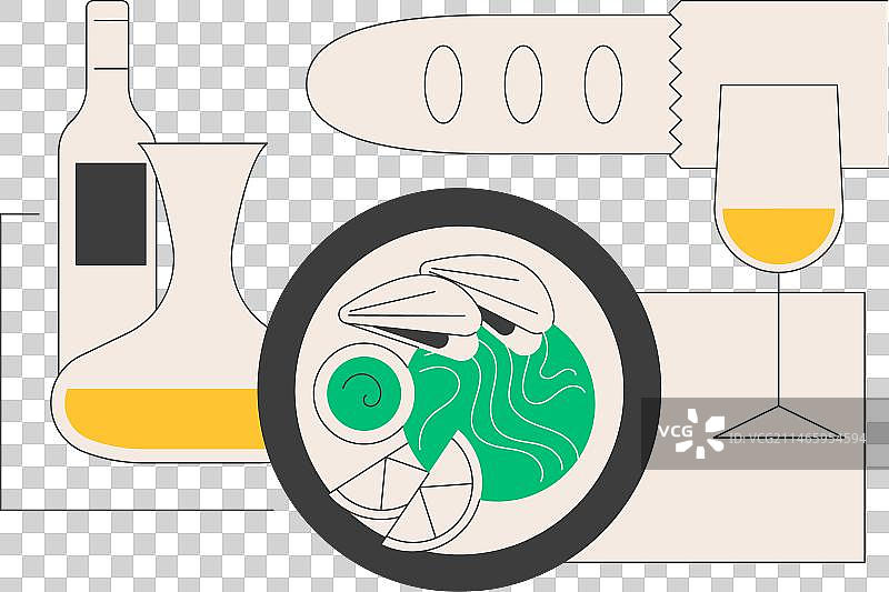 法国美食抽象概念图片素材