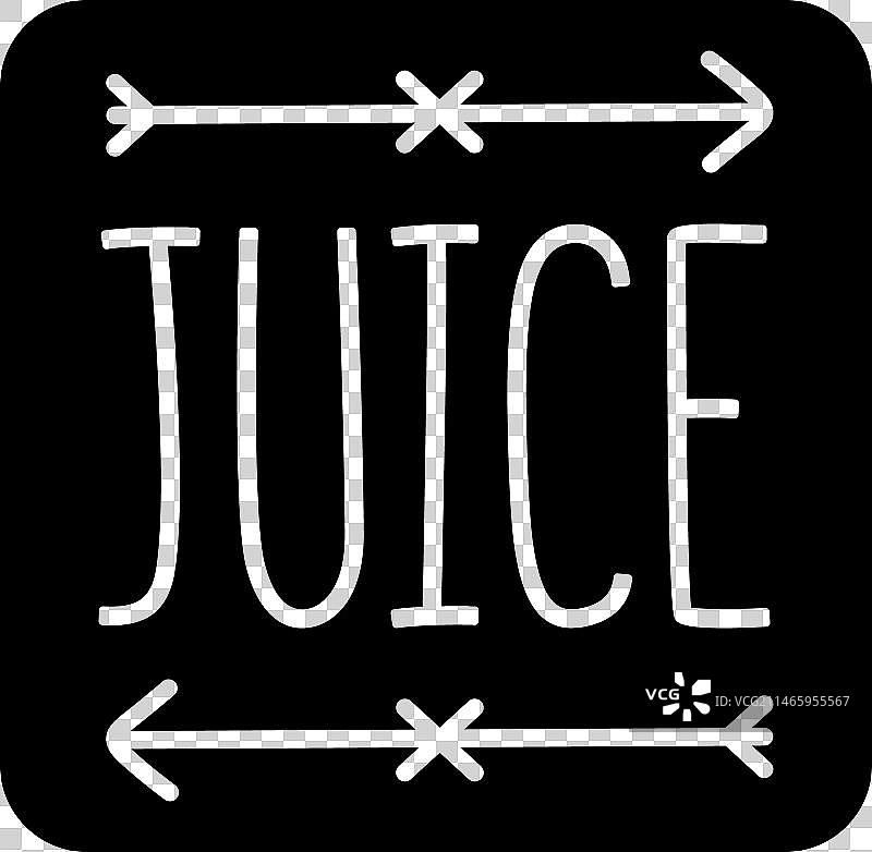 果汁饮料徽章剪影图片素材