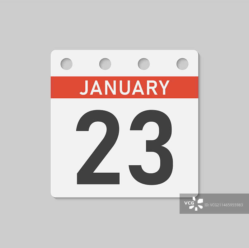 1月23日日历图标图片素材