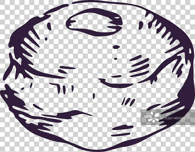 果冻馅甜甜圈描边设计图片素材