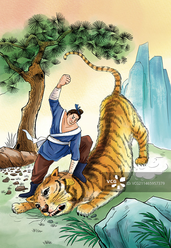 武松打虎图片素材