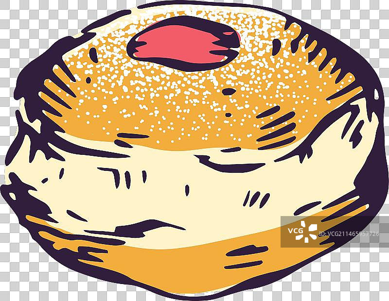 果冻填充的油炸圈饼设计图片素材