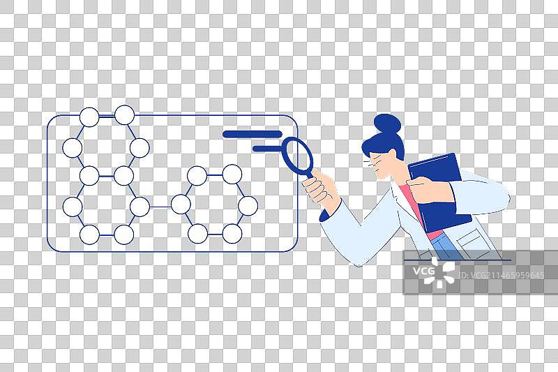 女科学家探索化学图片素材