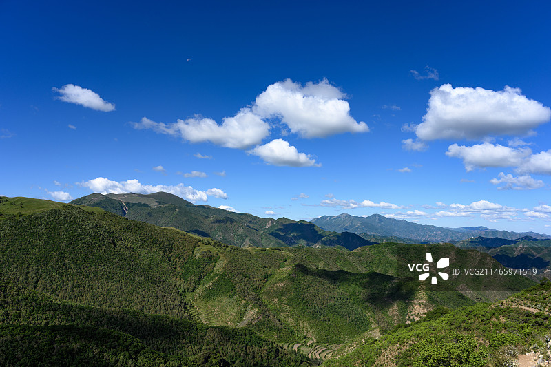 河北张家口涿鹿县北灵山上的自然风景图片素材