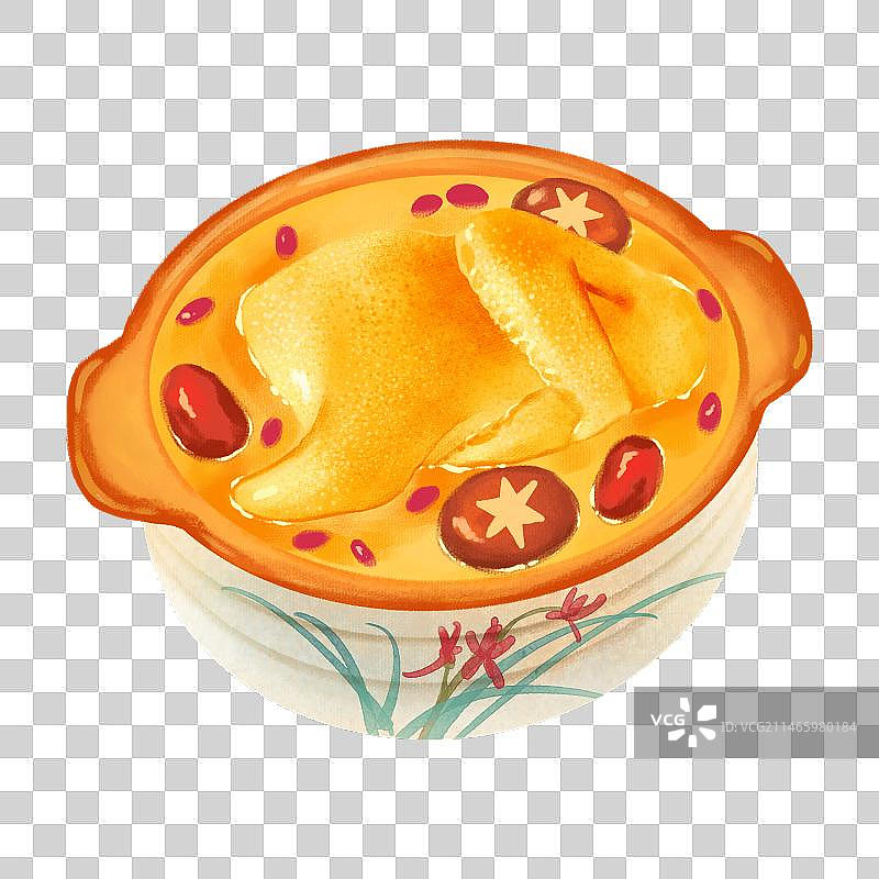 中国美食-一锅鸡汤图片素材