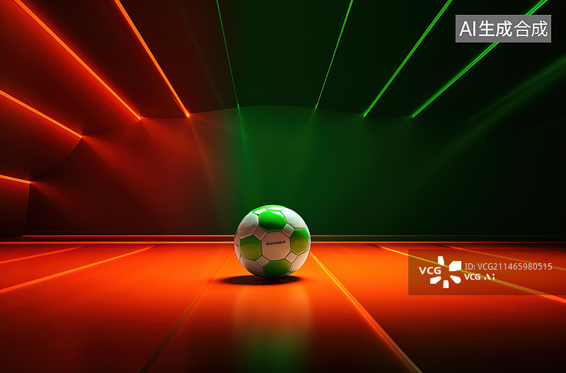 【AI数字艺术】黑色背景下桌上足球的特写镜头图片素材