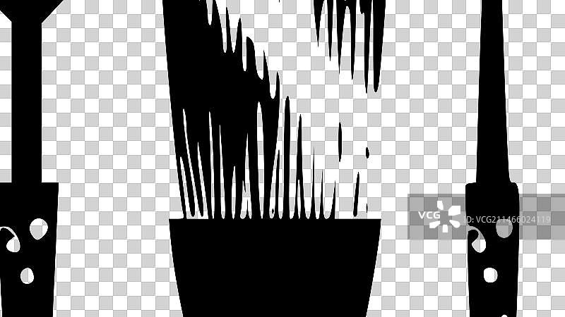 黑白画笔图片素材