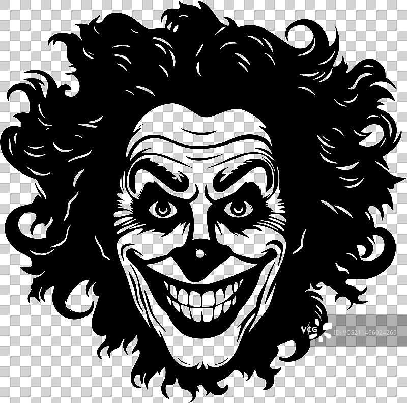 小丑高品质Logo，适合T恤图片素材