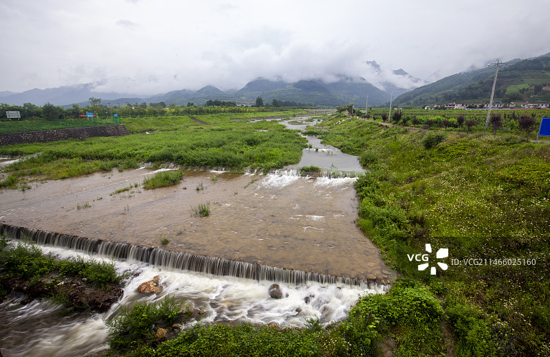 西安沣河图片素材
